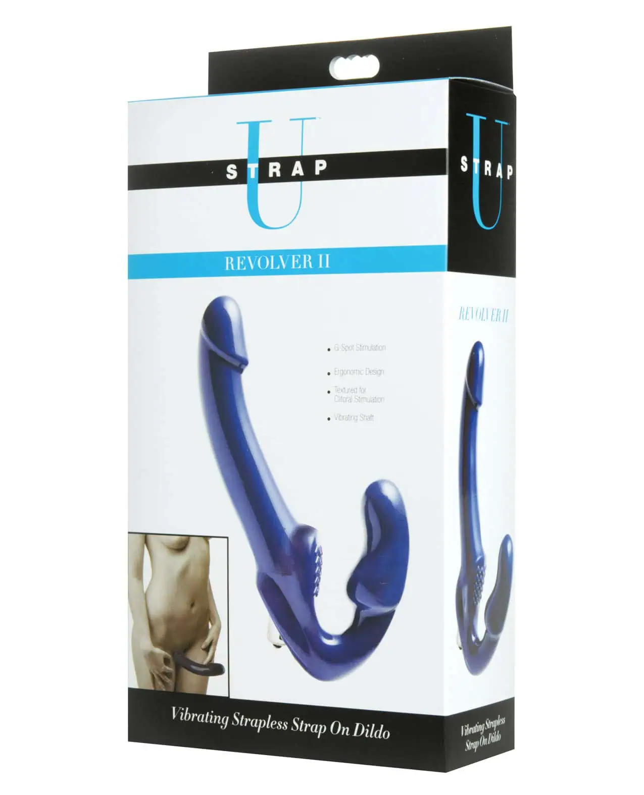 Revolver II Strapless Strap on G-Spot Dildo - Blue - Image 3