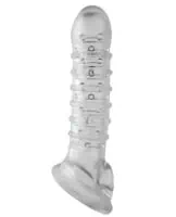 Tom of Finland Textured Girth Enhancer - Clear - Image 3