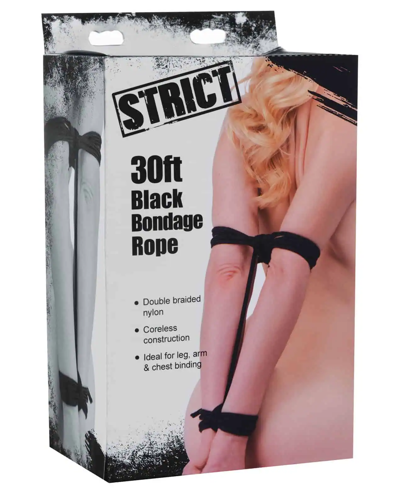 Strict Bondage Rope 30 ft - Black - Featured Image