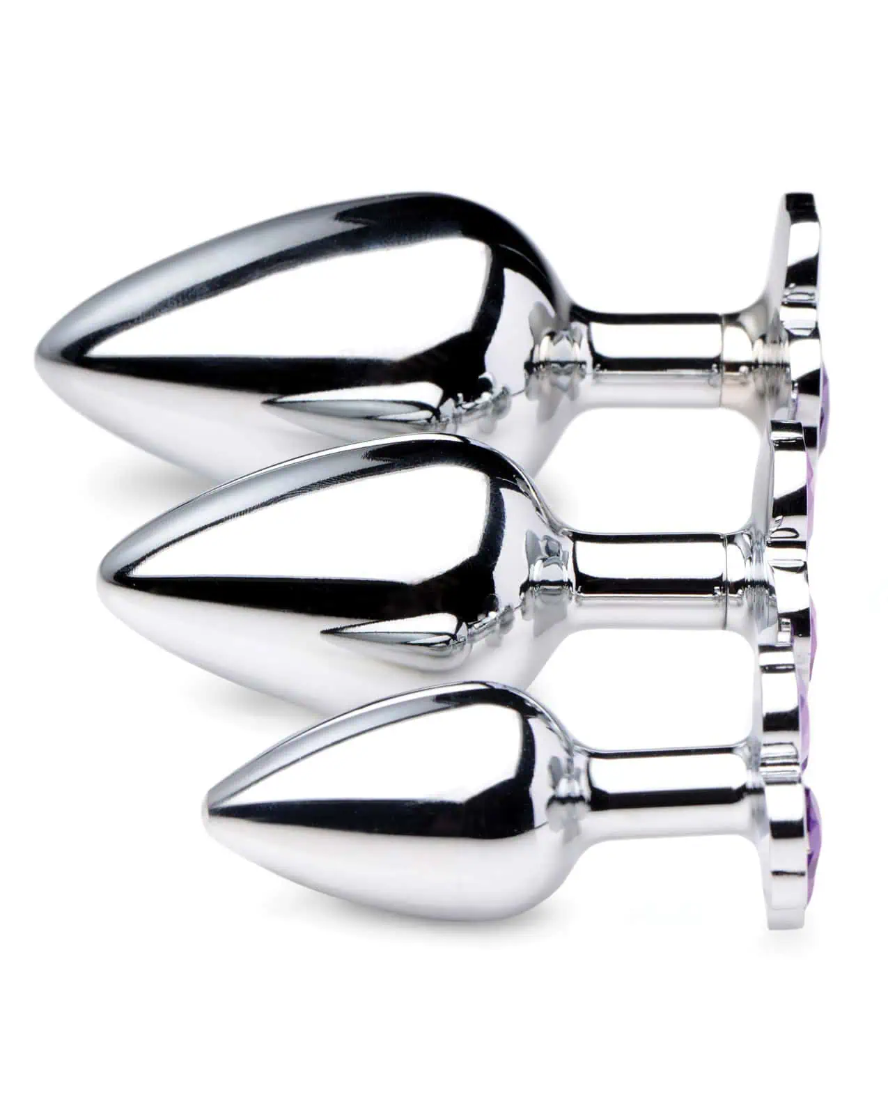 BootySparks Violet Flower Gem Anal Plug Set - Image 5