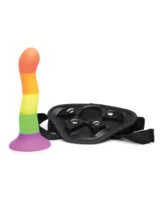 Strap U Proud Rainbow Dildo W/harness - Image 2