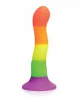Strap U Proud Rainbow Dildo W/harness - Image 3