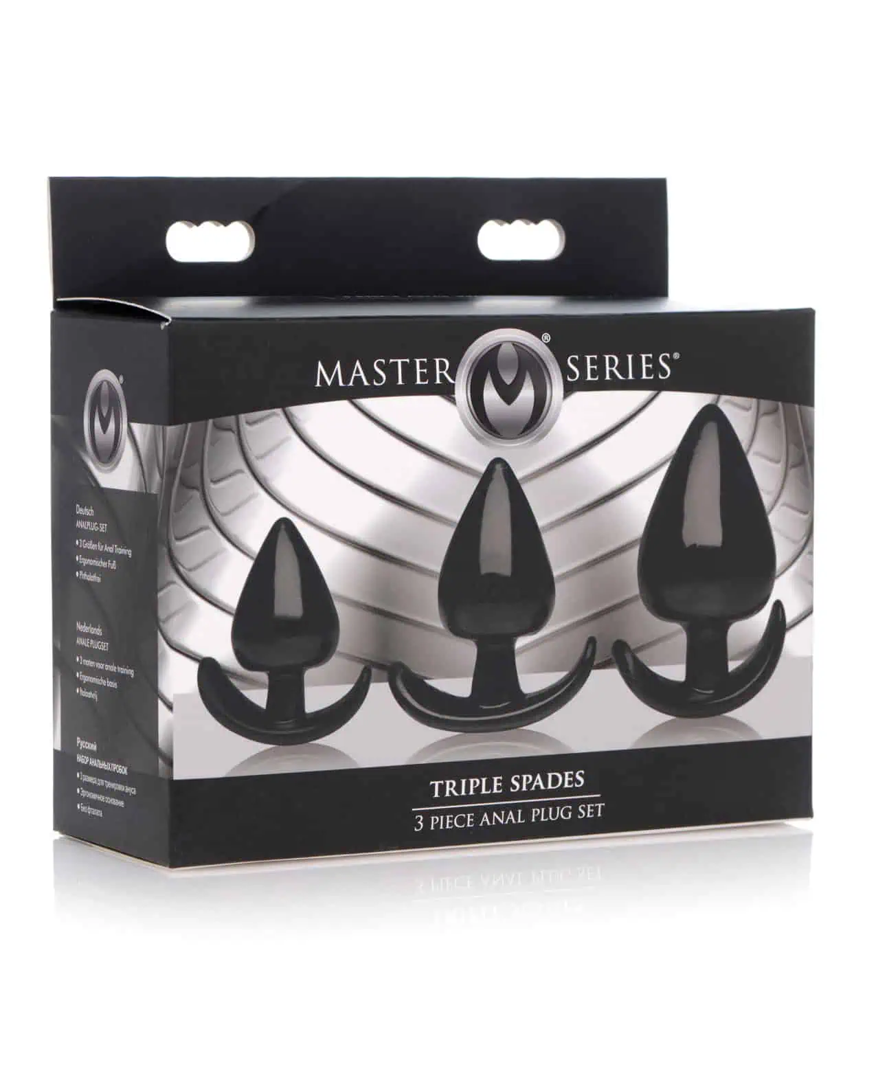 Master Series Triple Spades Anal Plug Set - 3 pc - Image 3