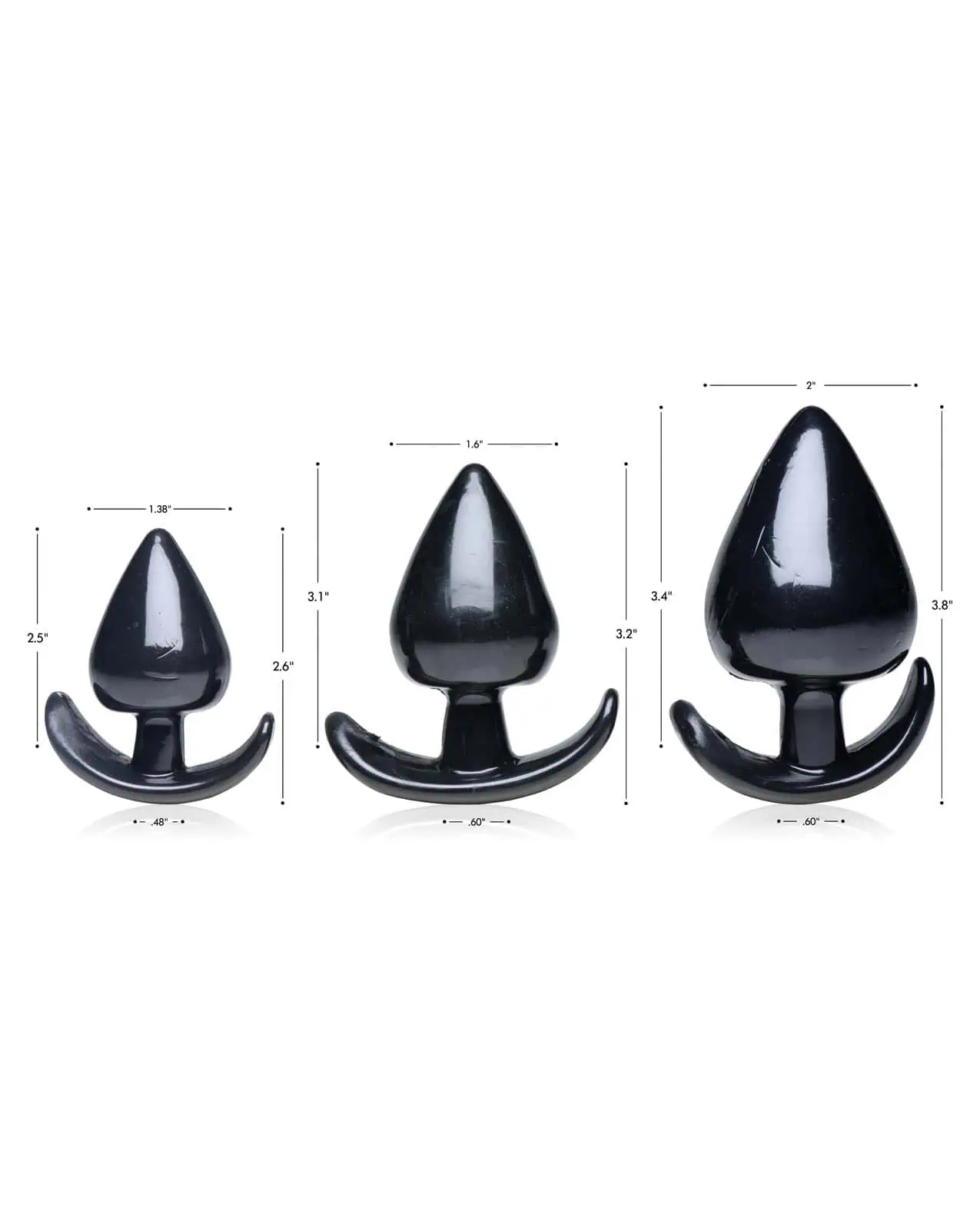 Master Series Triple Spades Anal Plug Set - 3 pc - Image 6