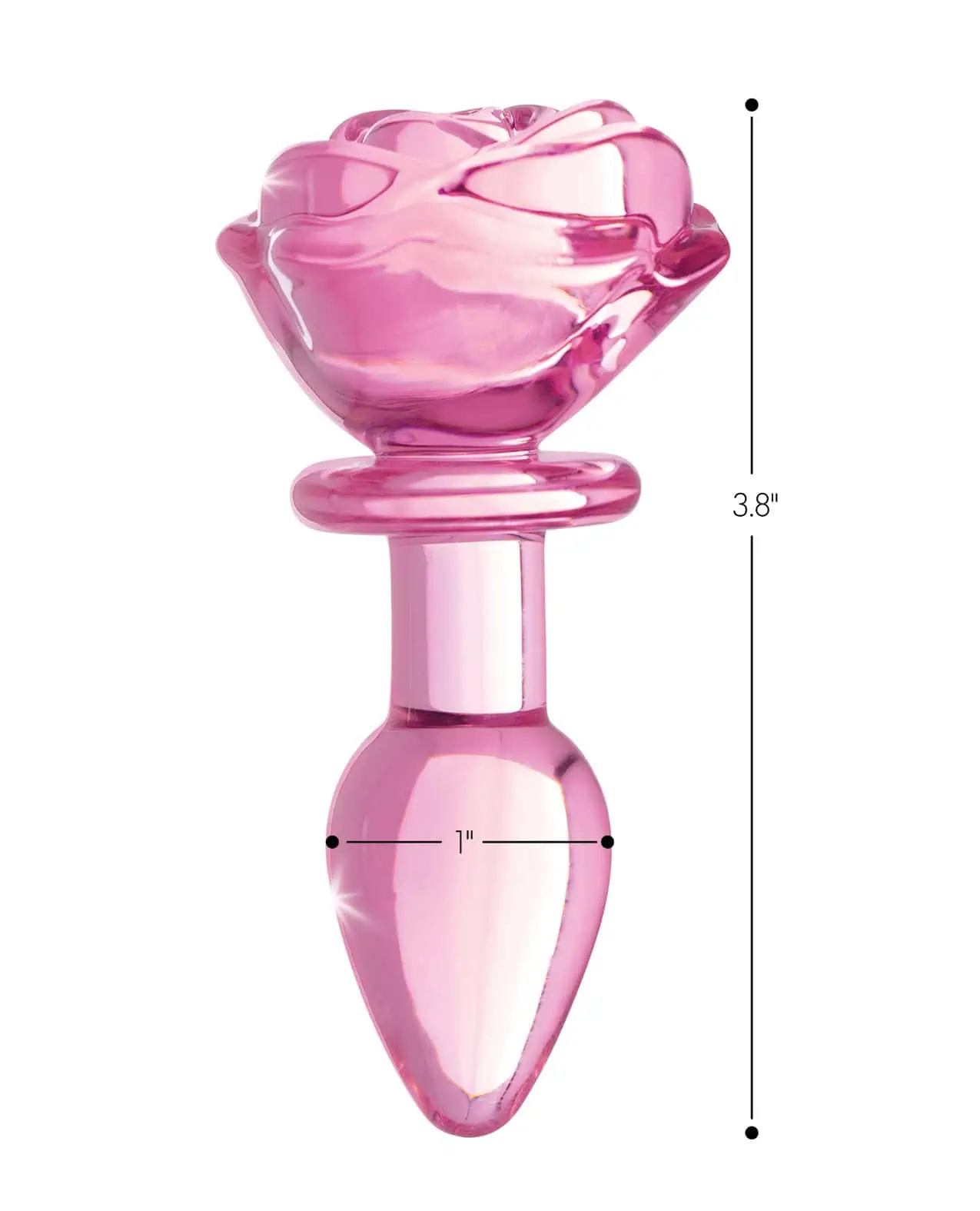 Booty Sparks Pink Rose Glass Plug Sm - Image 6