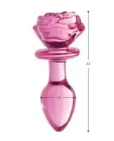 Booty Sparks Pink Rose Glass Plug Md - Image 6