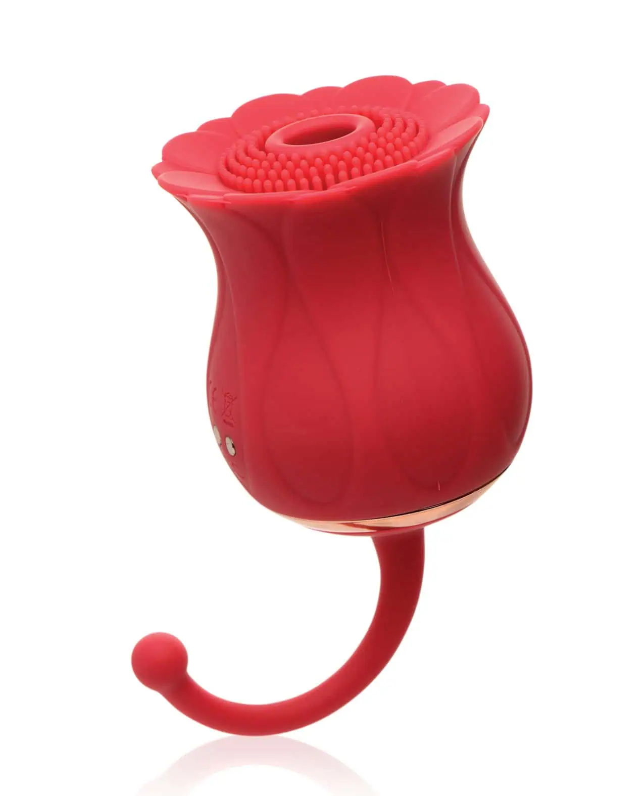 Inmi Bloomgasm Royalty Rose Textured Suction Clit Stimulator - Red - Image 2