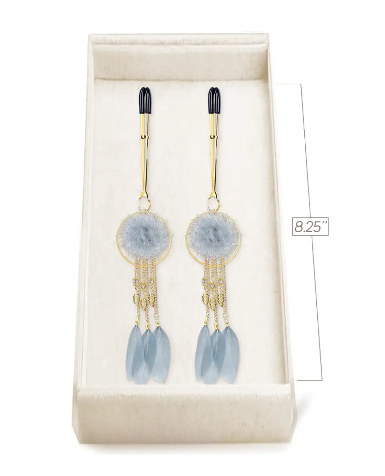 Couture Clips Luxury Nipple Clamps - Dove Gray - Image 2