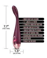 Zola Rechargeable Silicone G Spot Massager - Burgundy/Rose Gold - Image 4