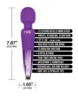 Nixie Rechargeable Wand Massager - Purple Ombre Metallic - Image 4