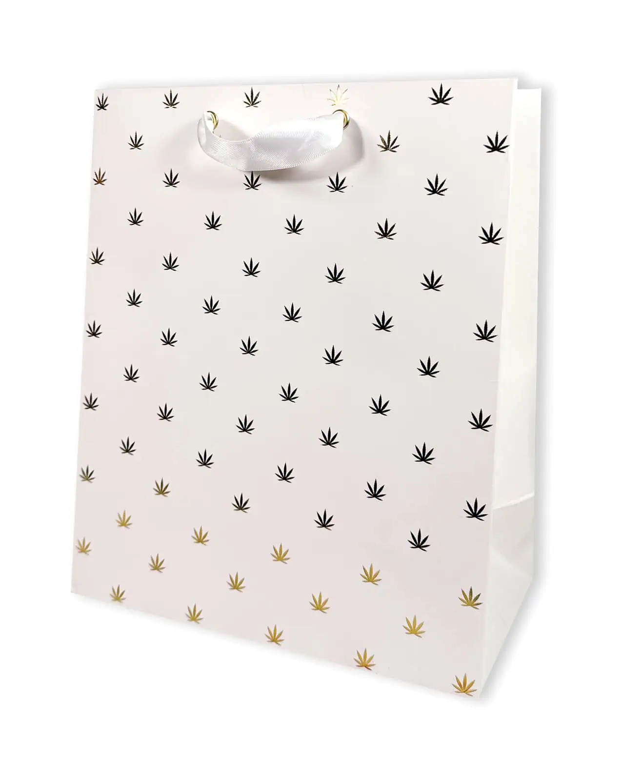 Polka Pot Gift Bag - White/Gold - Featured Image