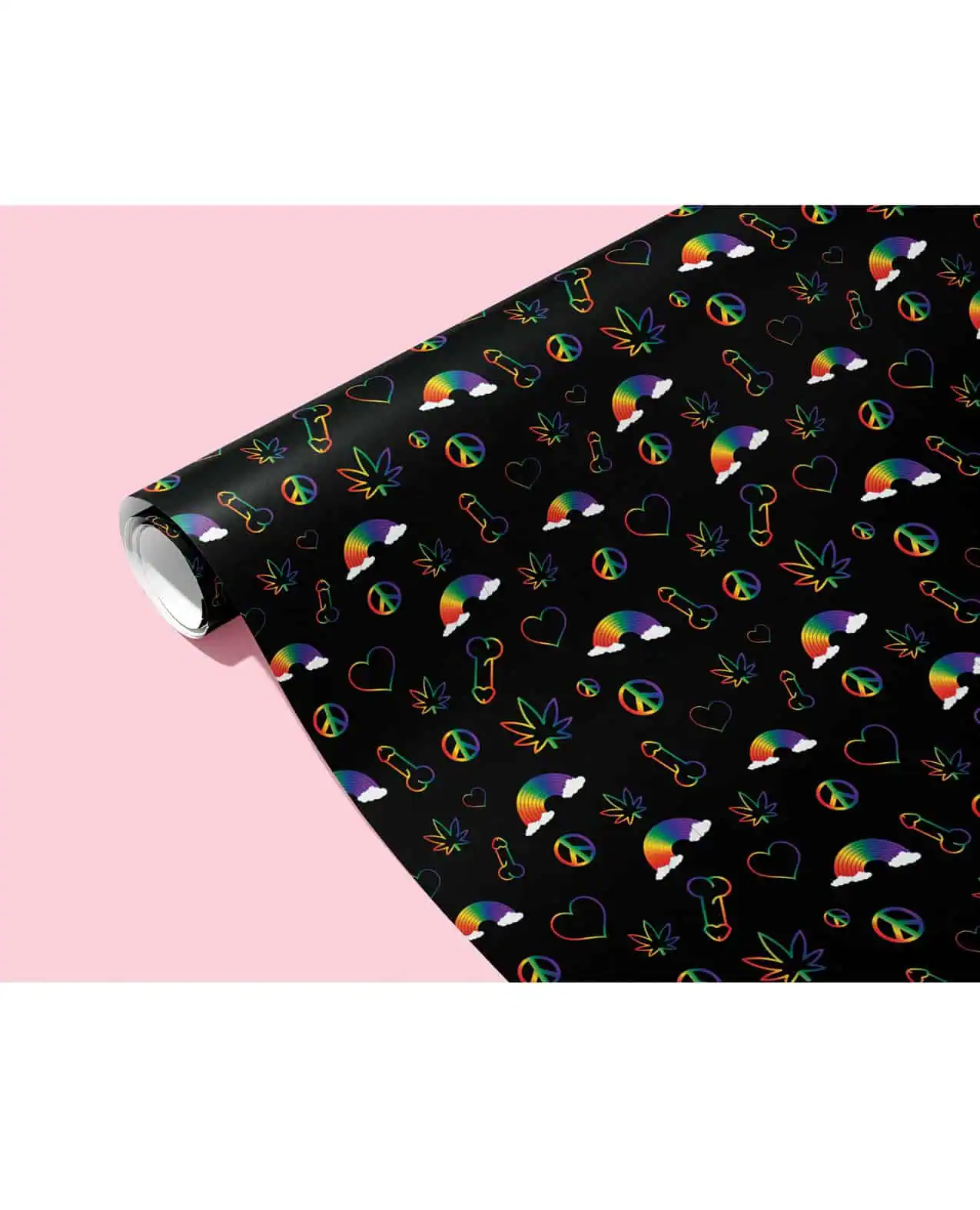 Rainbow Penis Naughty Wrapping Paper - Featured Image