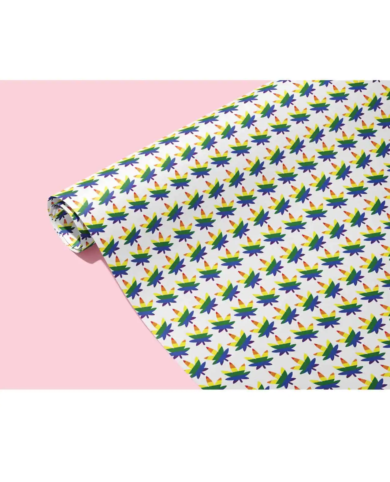 Rainbow Pot Leaf Wrapping Paper - Featured Image
