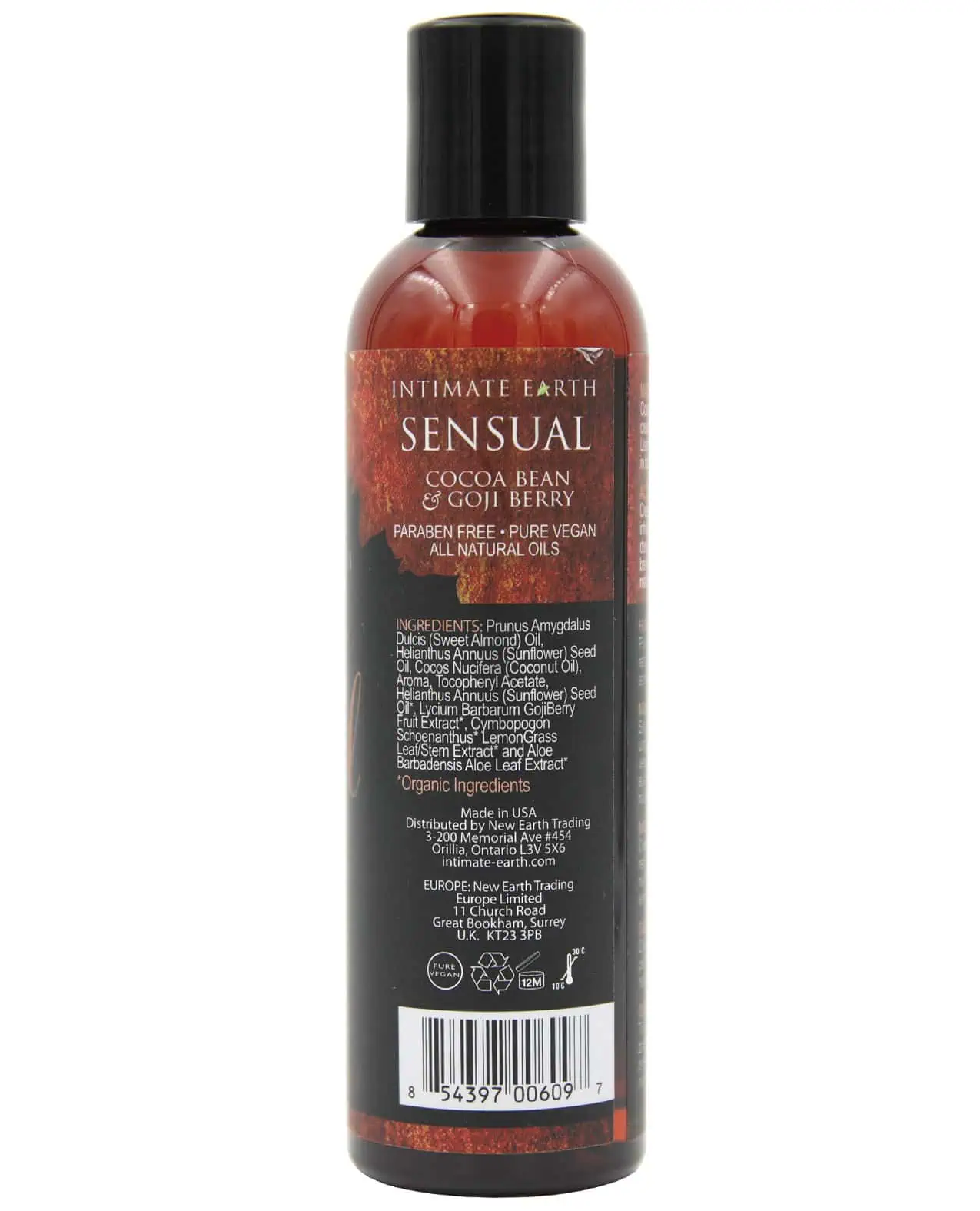 Intimate Earth Sensual Massage Oil - 120 ml Cocoa Bean & Gogi Berry - Image 3
