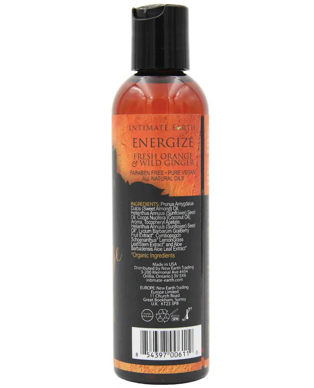 Intimate Earth Energizing Massage Oil - 120 ml Orange & Ginger - Image 2