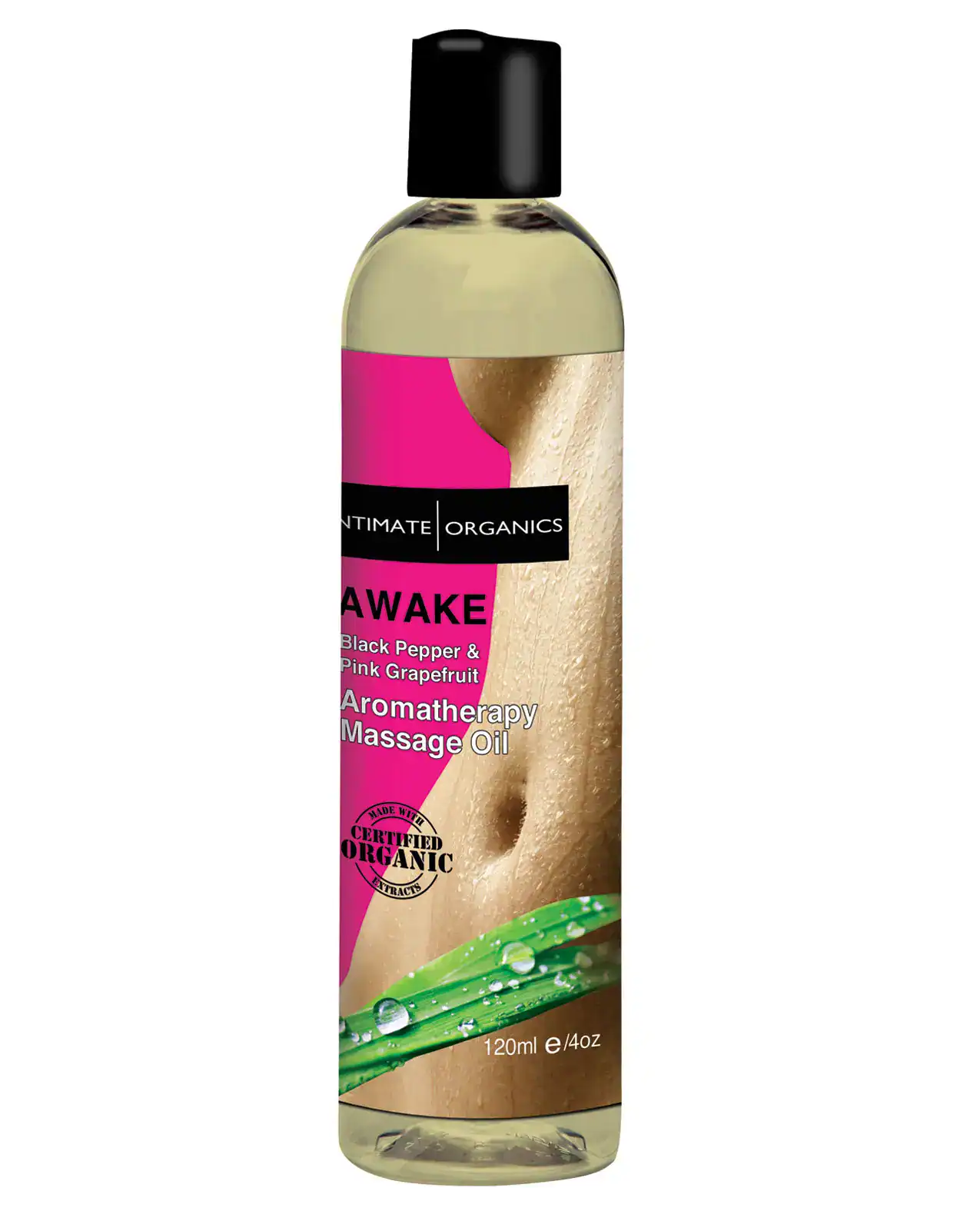 Intimate Earth Awake Massage Oil - 120 ml Black Pepper & Pink Grapefruit - Image 2