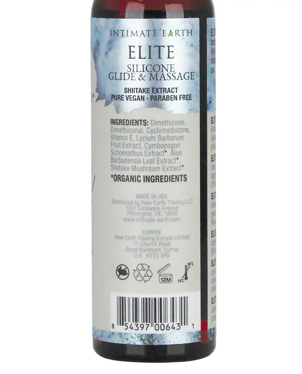 IntImate Earth Elite Velvet Touch Silicone Glide & Massage Oil - 120ml - Image 2