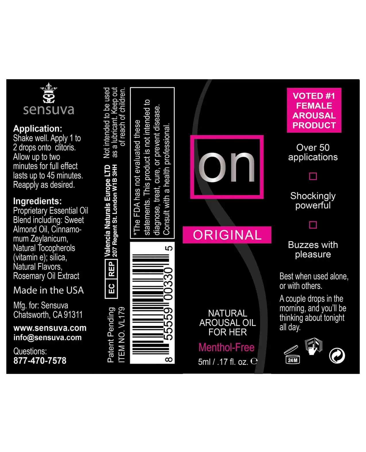 ON Natural Arousal Oil For Her - Original 5 ml Bottle - Image 2