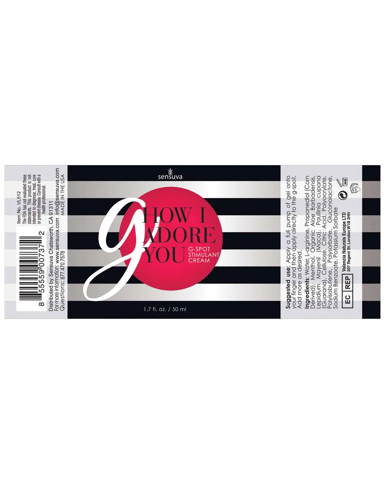Sensuva G How I Adore You - 1.7 oz - Image 2