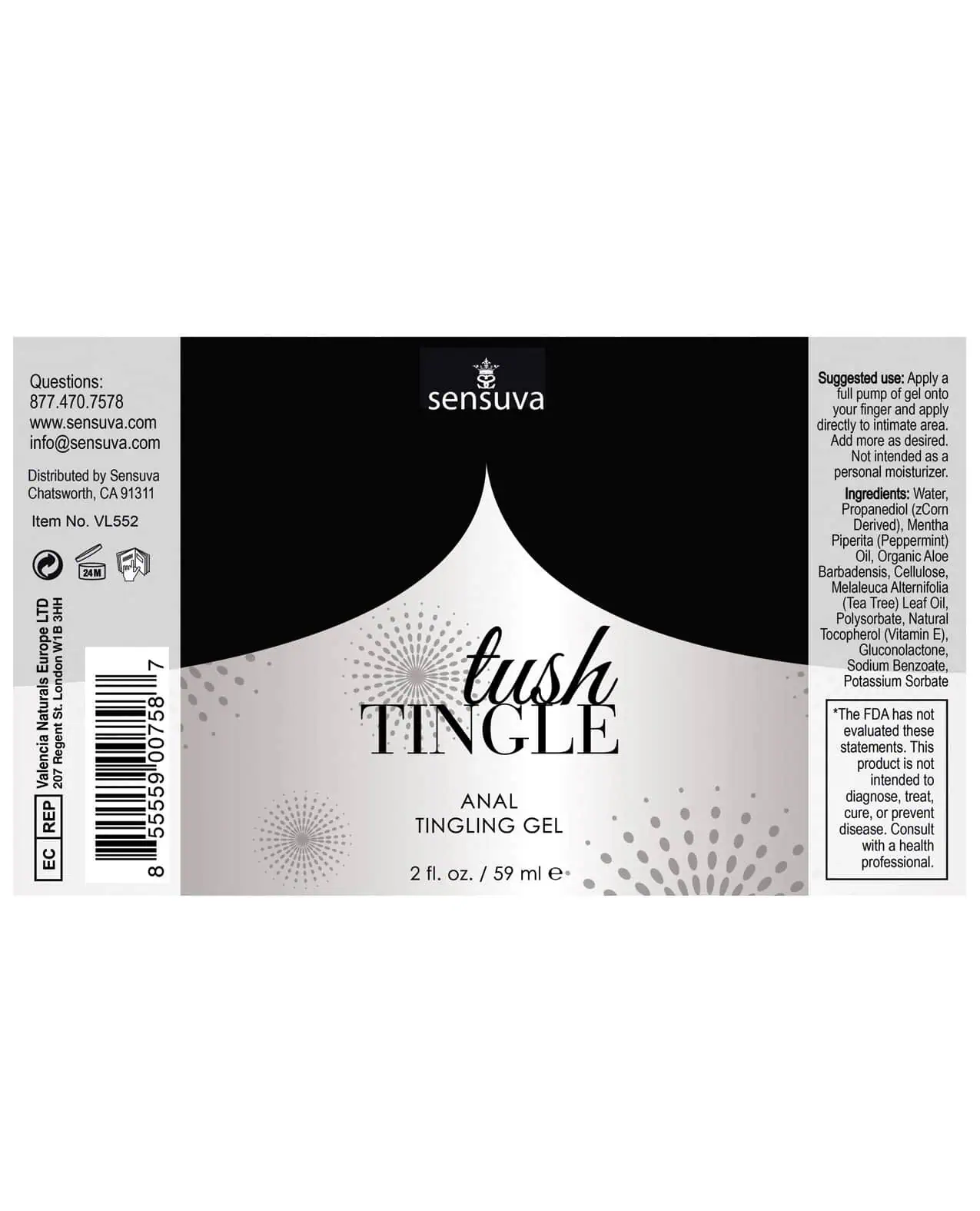 Sensuva Tushy Tingle Erotic Anal Stimulation Gel - Image 3