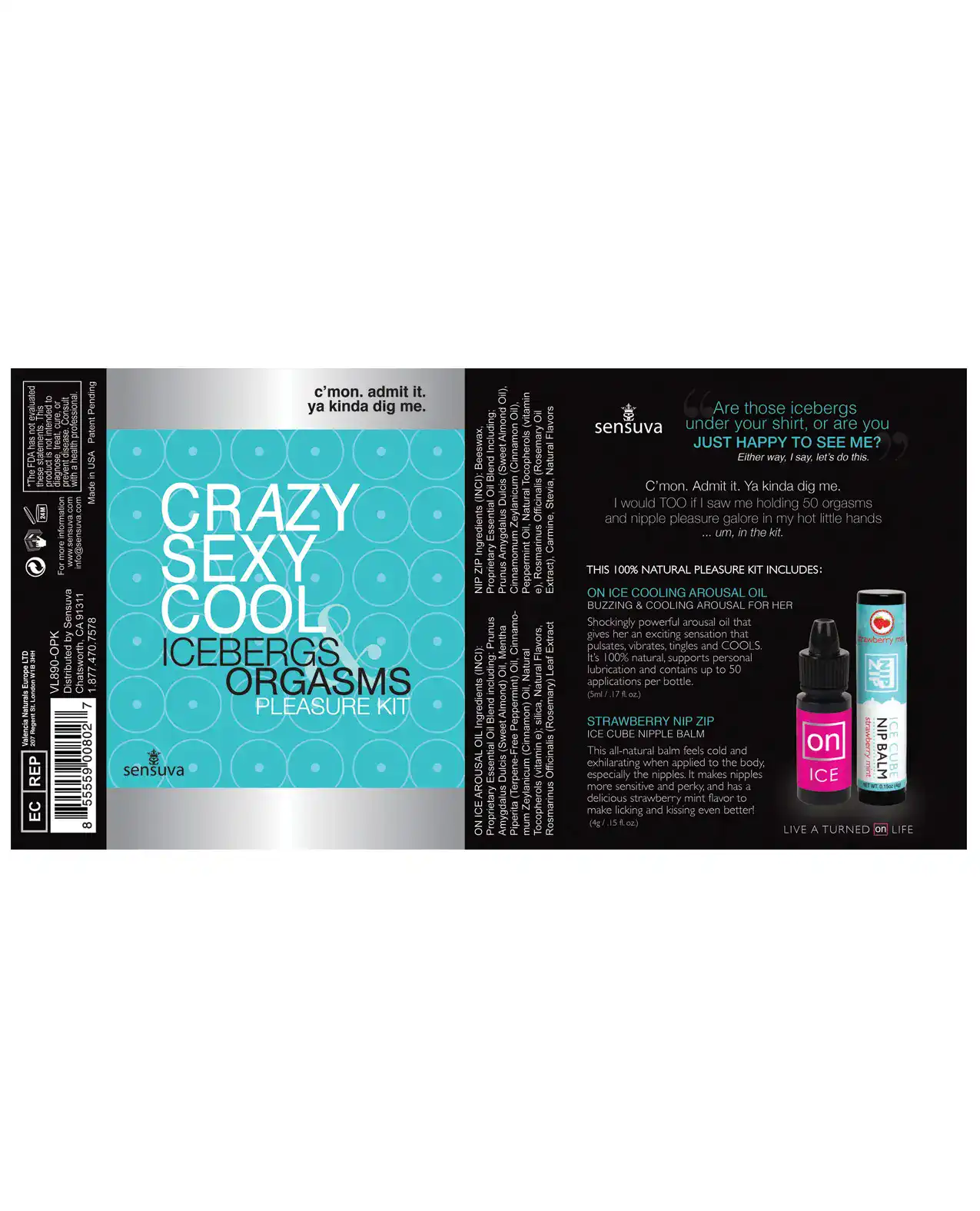 Sensuva Crazy Sexy Cool Icebergs & Orgasms Pleasure Kit - Image 2
