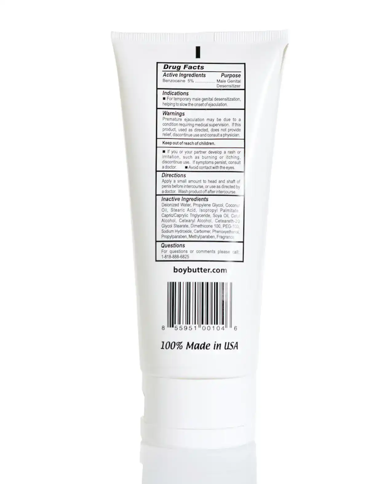 Boy Butter Desensitizing Comfort Cream - 6 oz Lube Tube - Image 2