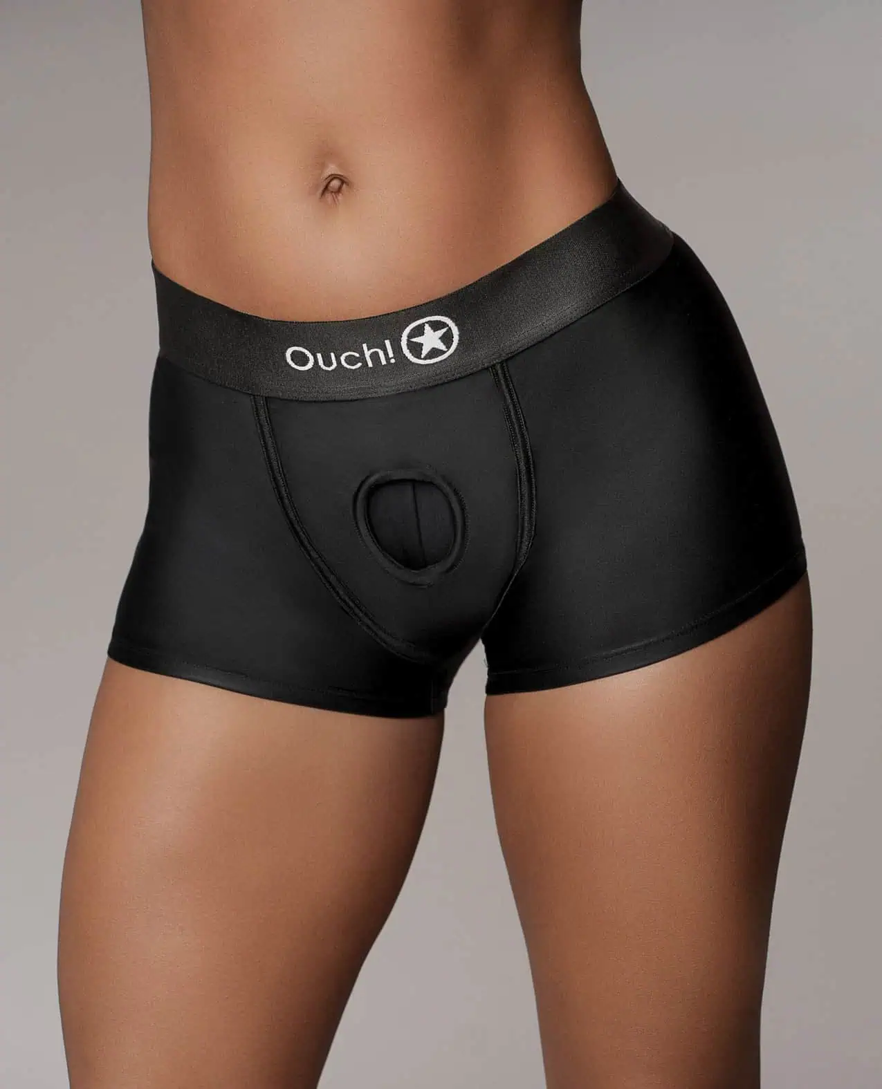 Shots Ouch Vibrating Strap On Boxer - Black M/L - Image 3