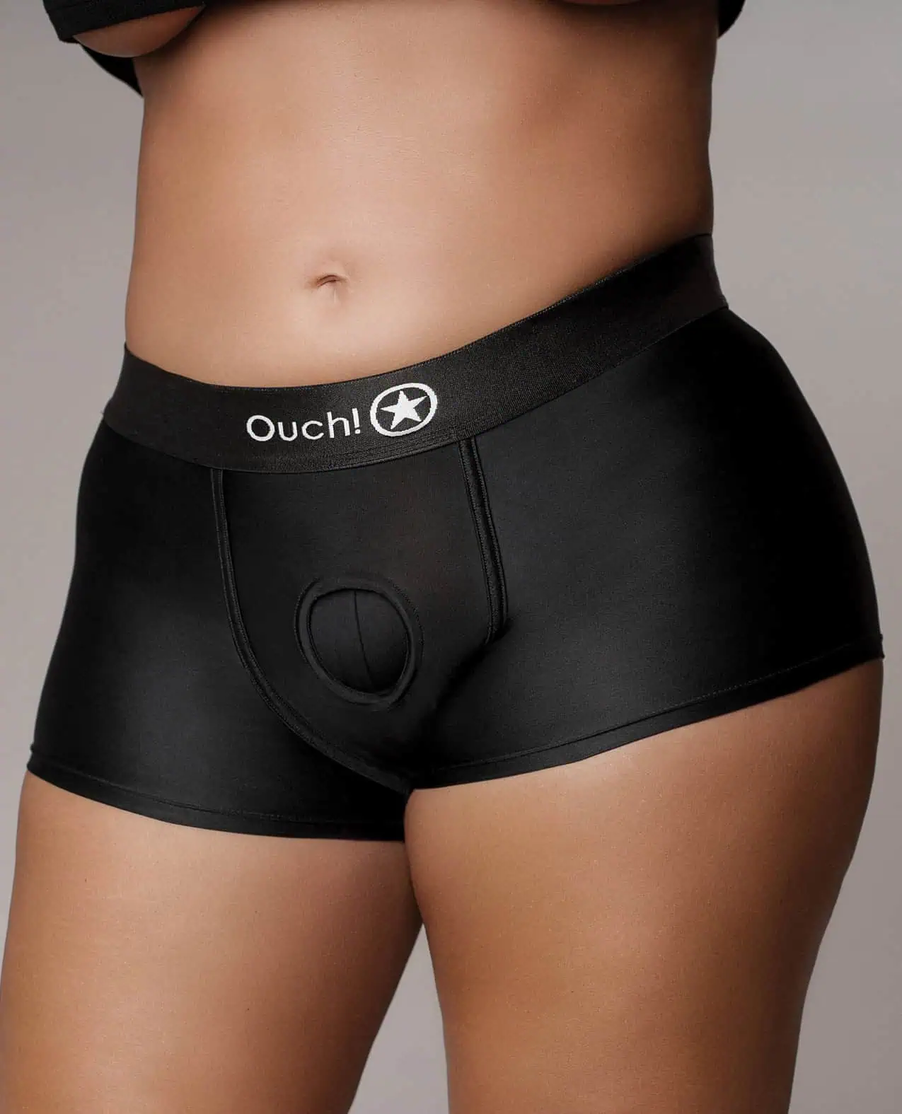 Shots Ouch Vibrating Strap On Boxer - Black XL/XXL - Image 3