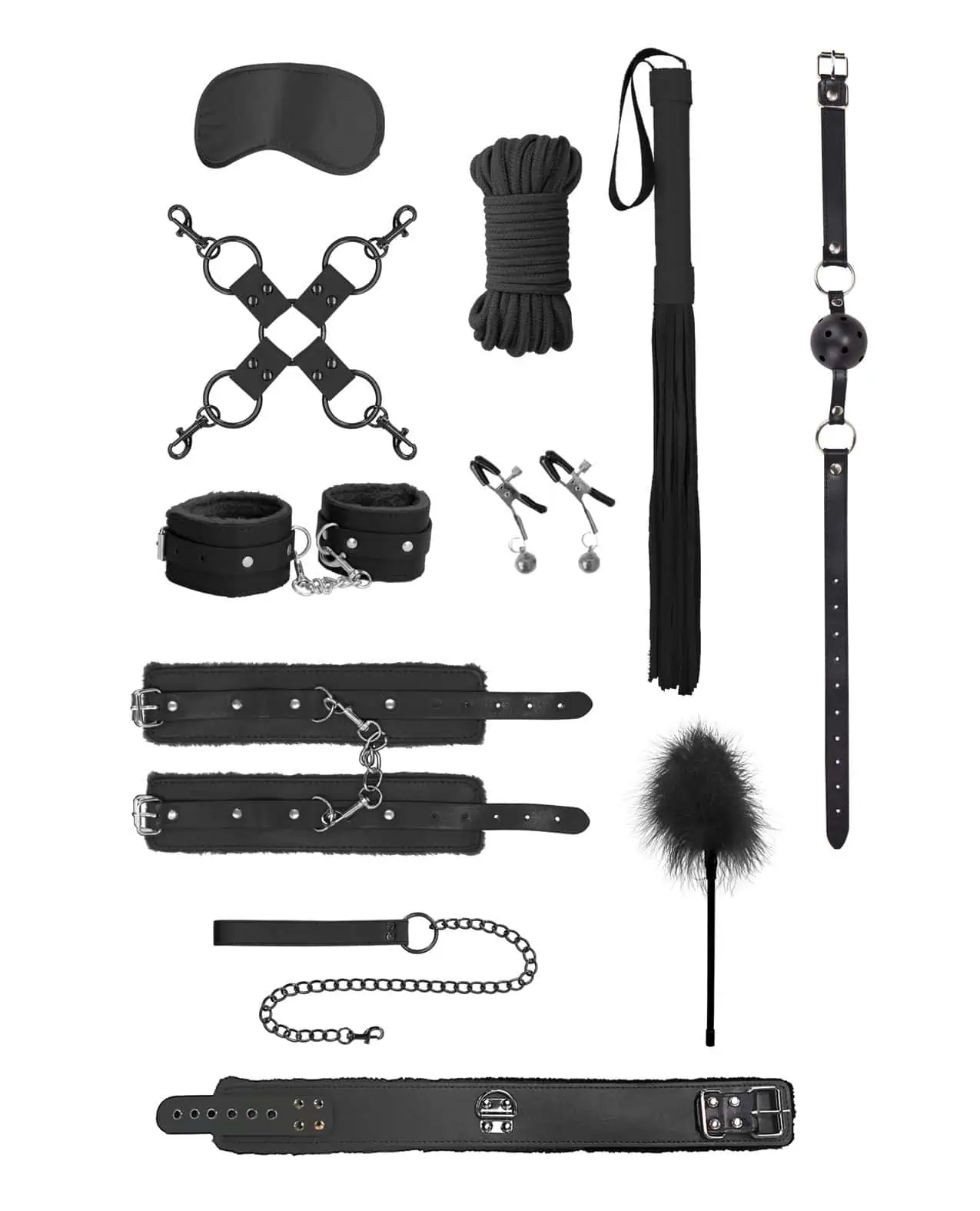 Shots Ouch Intermediate Bondage Kit - Black - Image 3