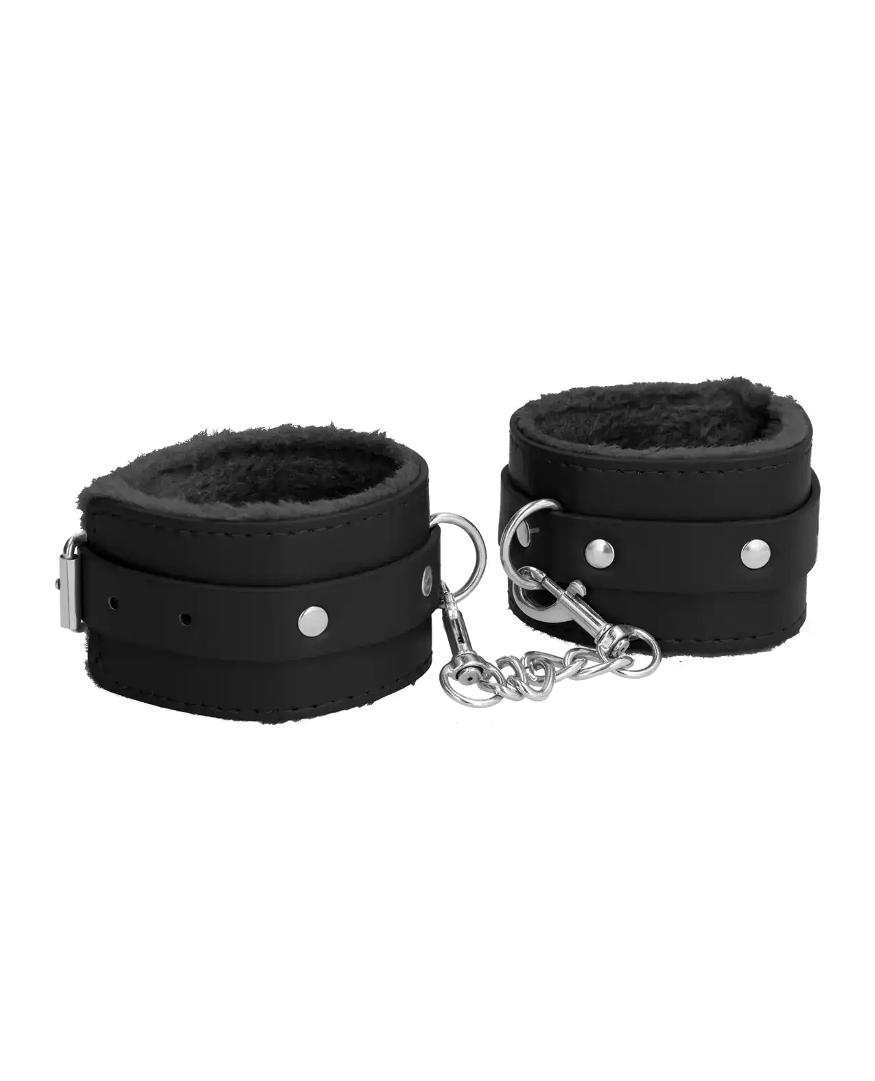 Shots Ouch Plush Leather Ankle Cuffs - Black - Image 2