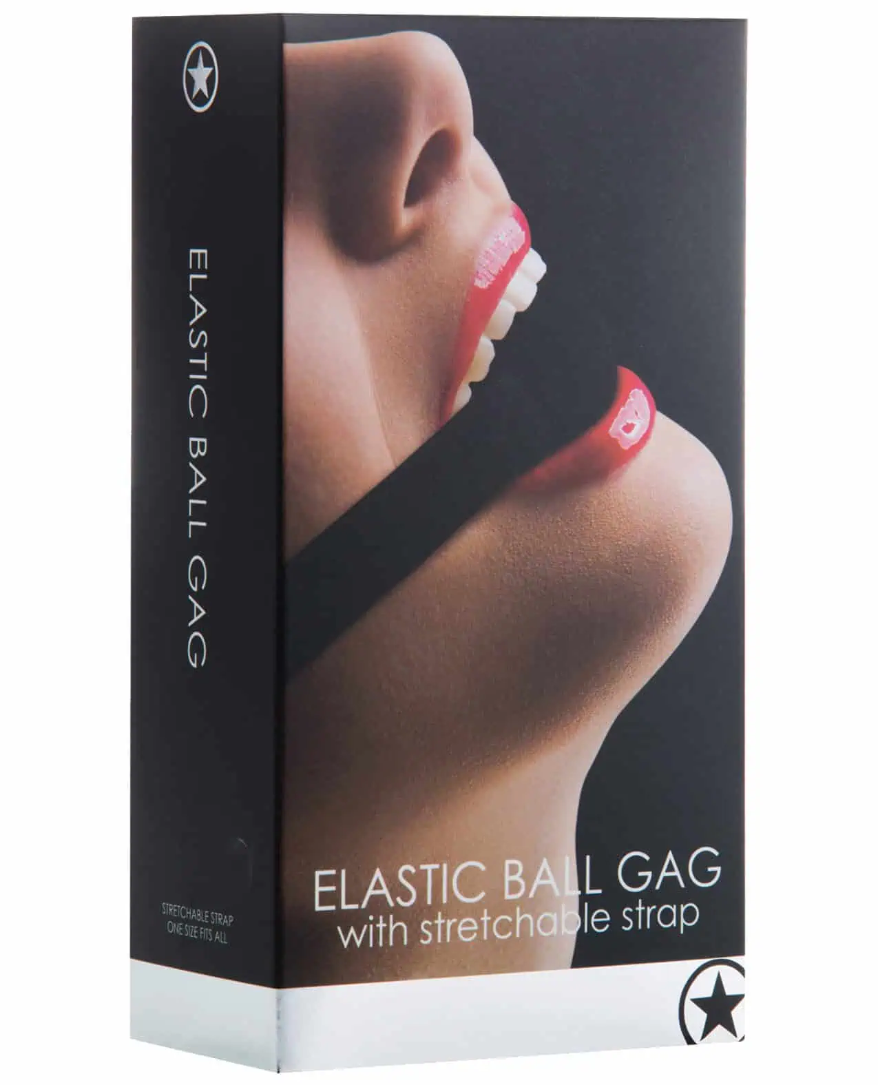 Shots Ouch Elastic Ball Gag - Black - Image 3