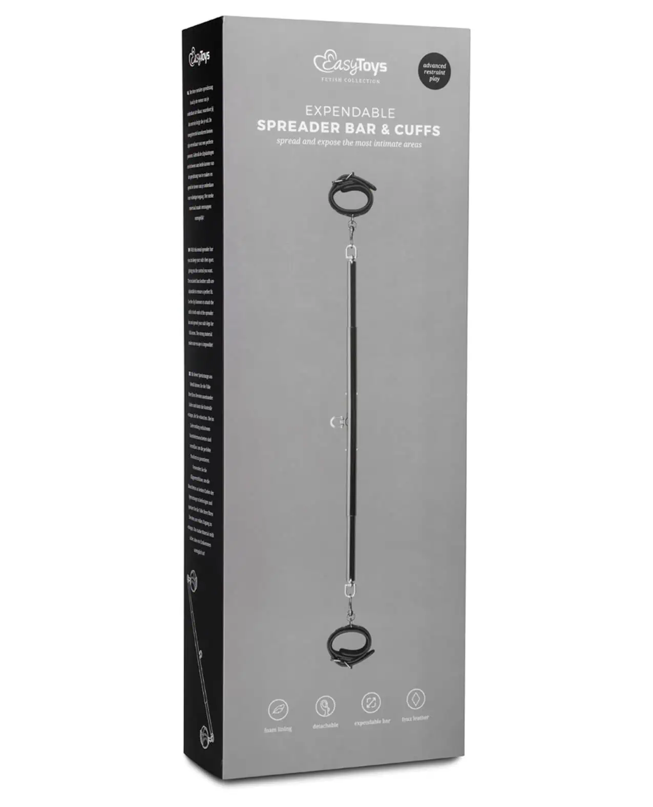Easy Toys Expander Spreader Bar & Cuffs Set - Silver - Featured Image