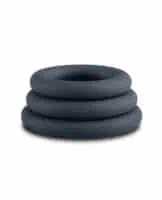 Boners 3 Pc Cock Ring Set - Black - Image 4