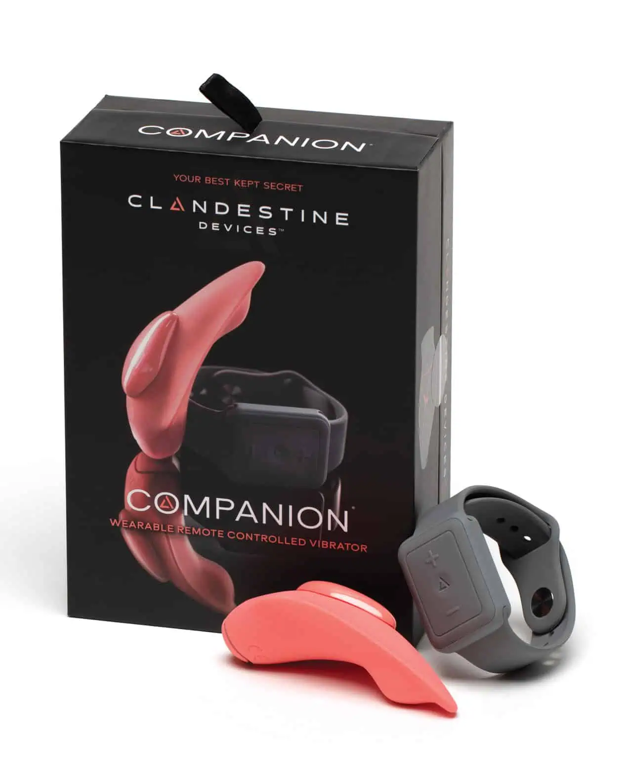 Clandestine Devices Companion Panty Vibe w/Wearable Remote - Coral - Featured Image