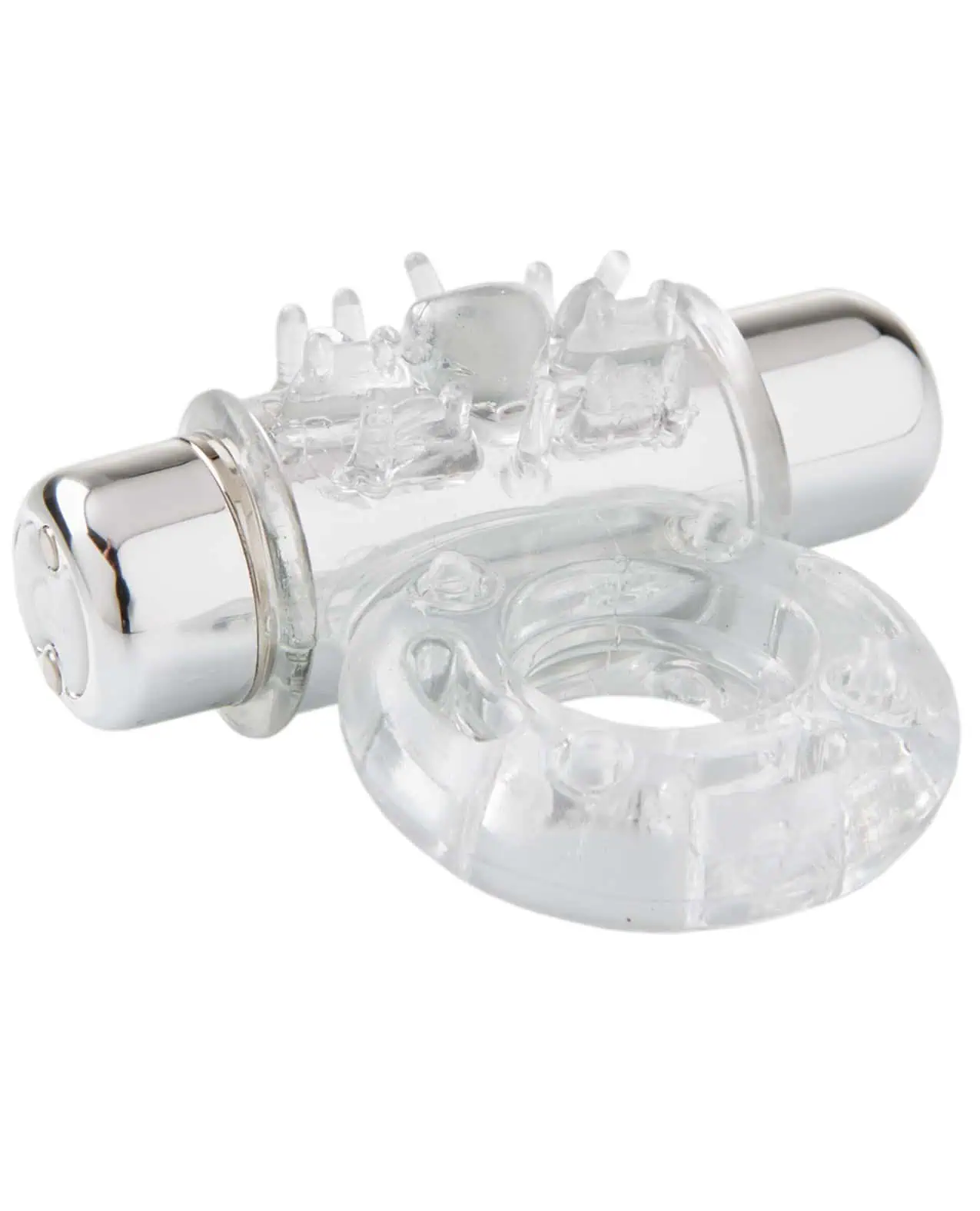 Sensuelle Bullet Ring Cockring - 7 Function Clear - Image 3