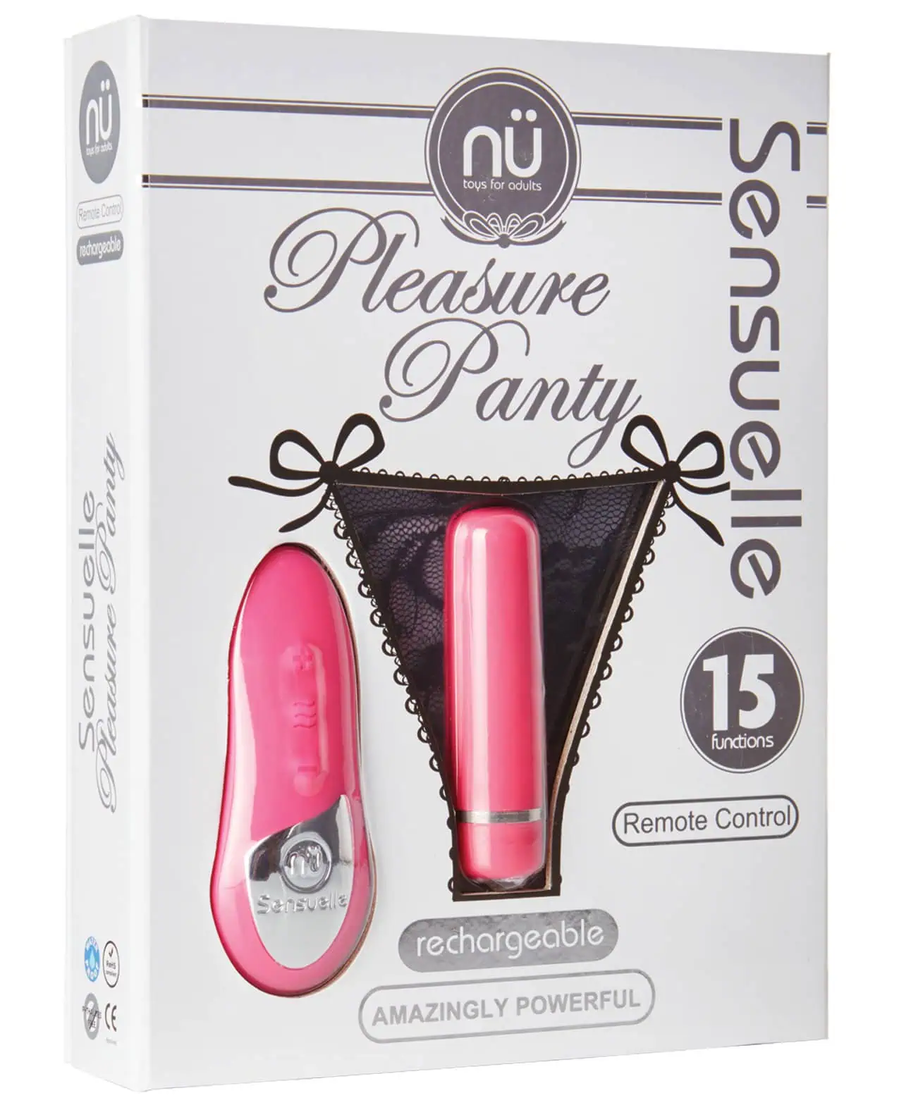 Sensuelle Pleasure Panty Bullet w/Remote Control - 15 Function Pink - Image 3