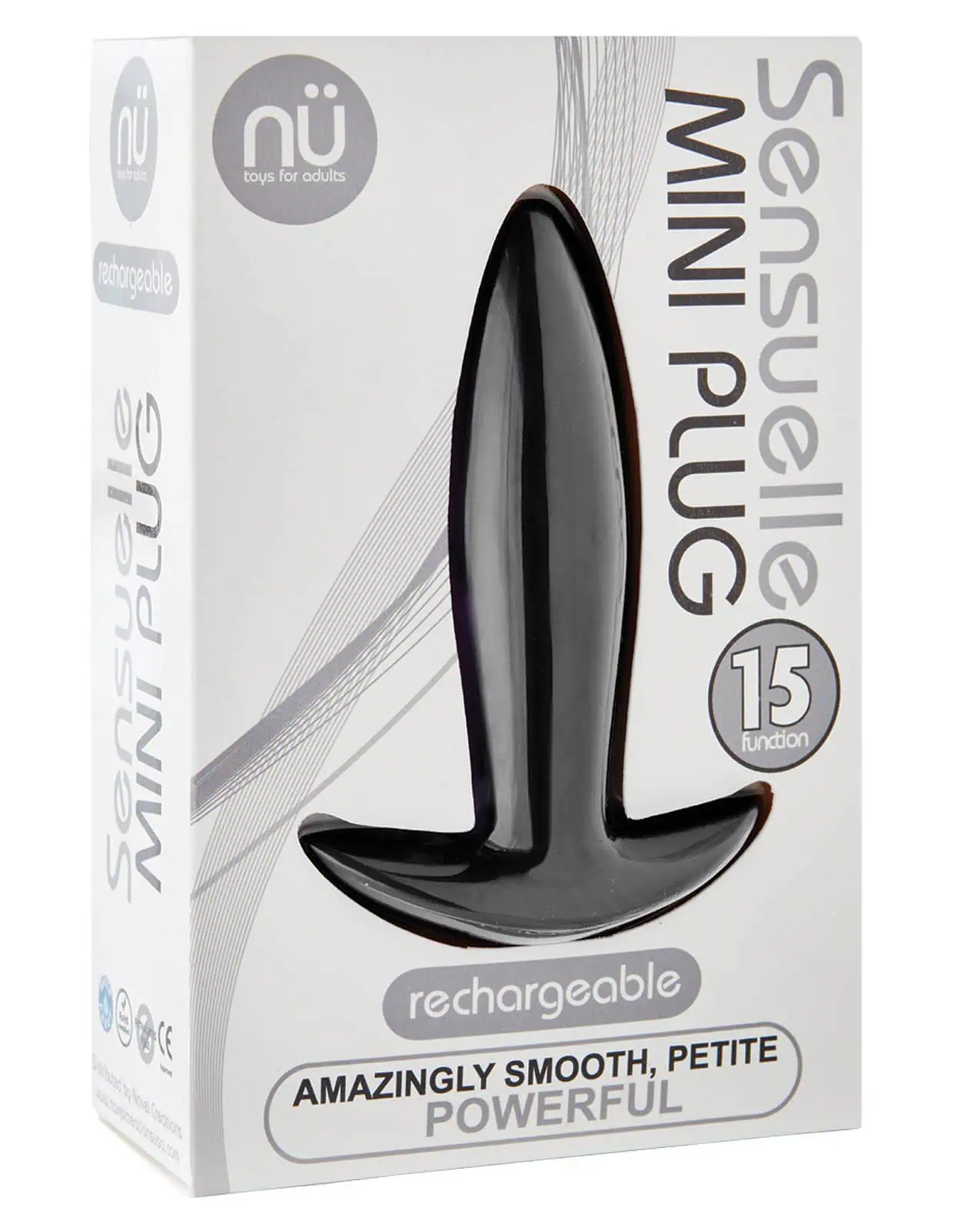 Sensuelle Mini Butt Plug - Black - Image 3