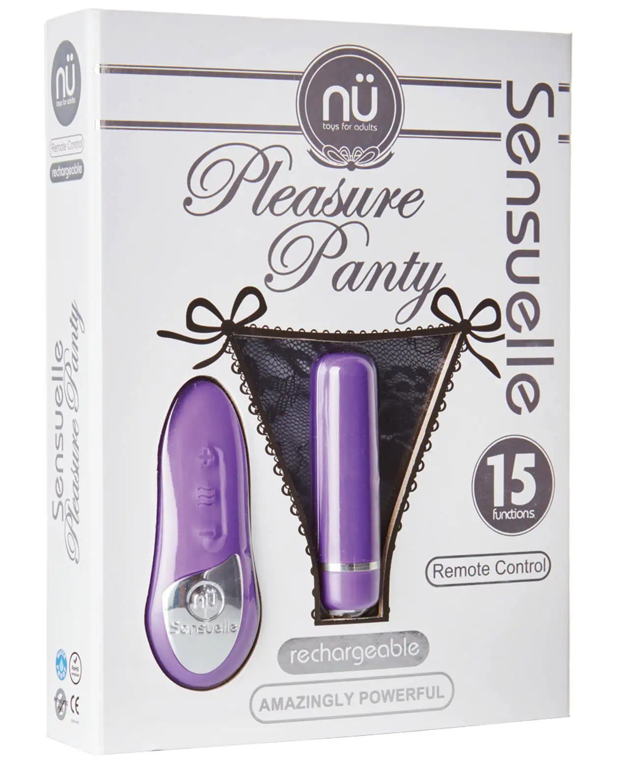 Sensuelle Pleasure Panty Bullet w/Remote Control - 15 Function Purple - Image 3