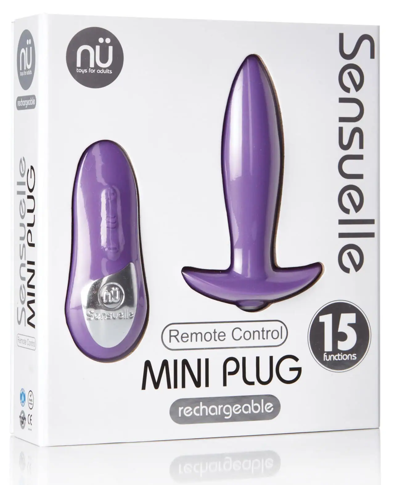 Sensuelle Remote Control Rechargeable Mini Plug - Purple - Image 3
