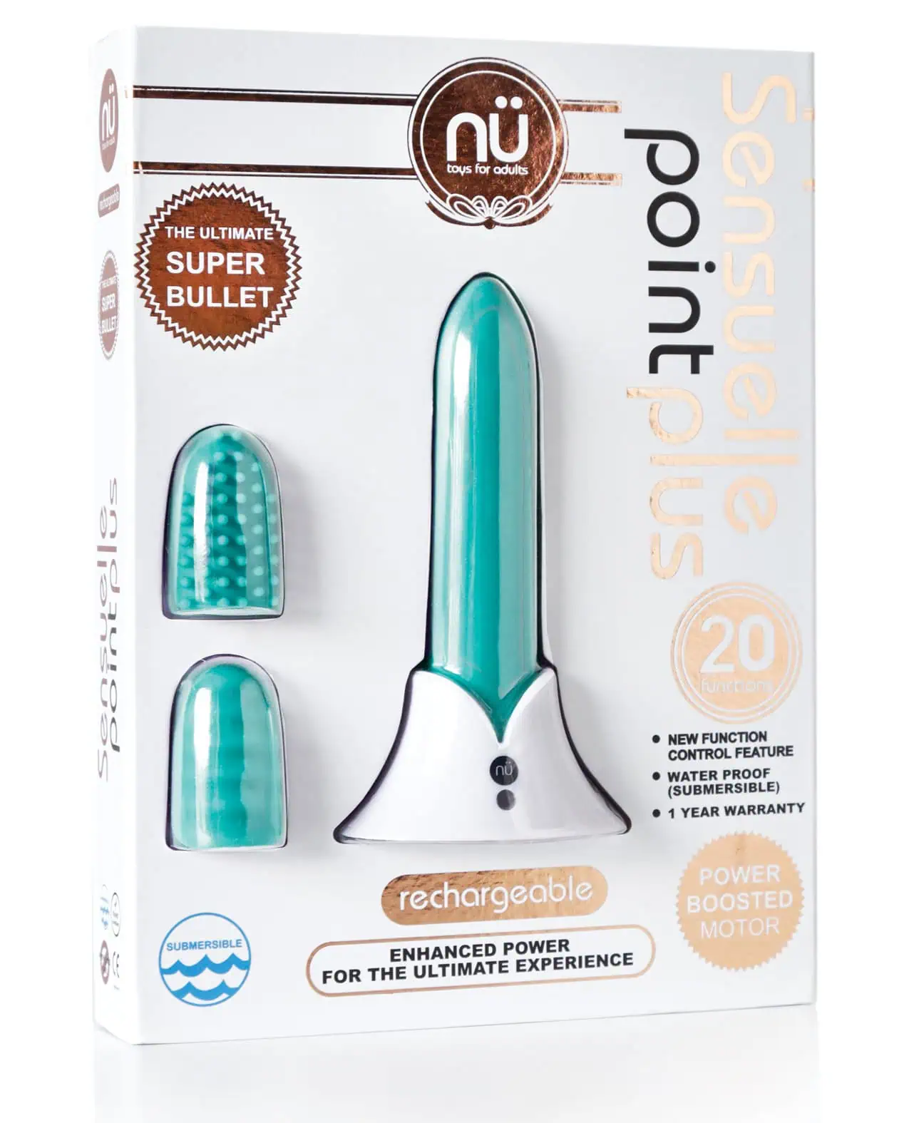 Sensuelle Point Plus Rechargeable Bullet - Tiffany Blue - Image 3