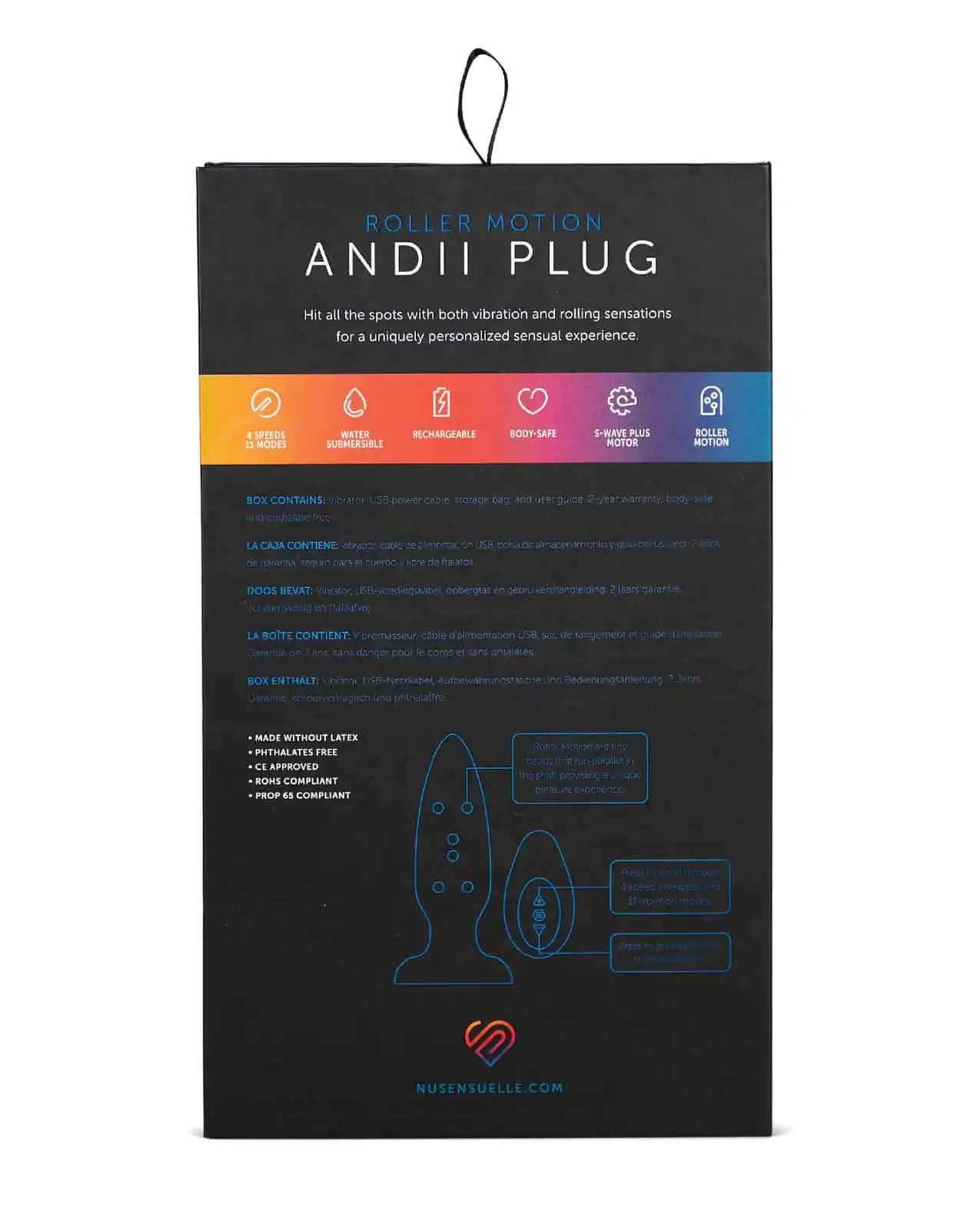 Sensuelle Andii Plug W/roller Ultra Violet - Image 4