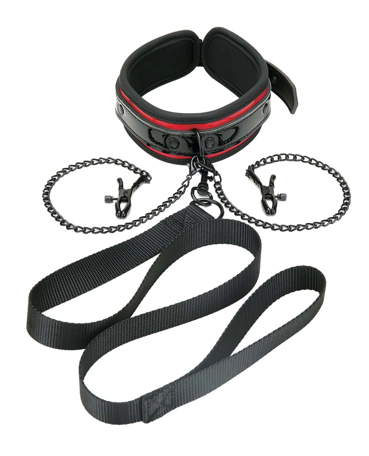 WhipSmart Heartbreaker Collar & Leash Set - Black/Red - Image 2