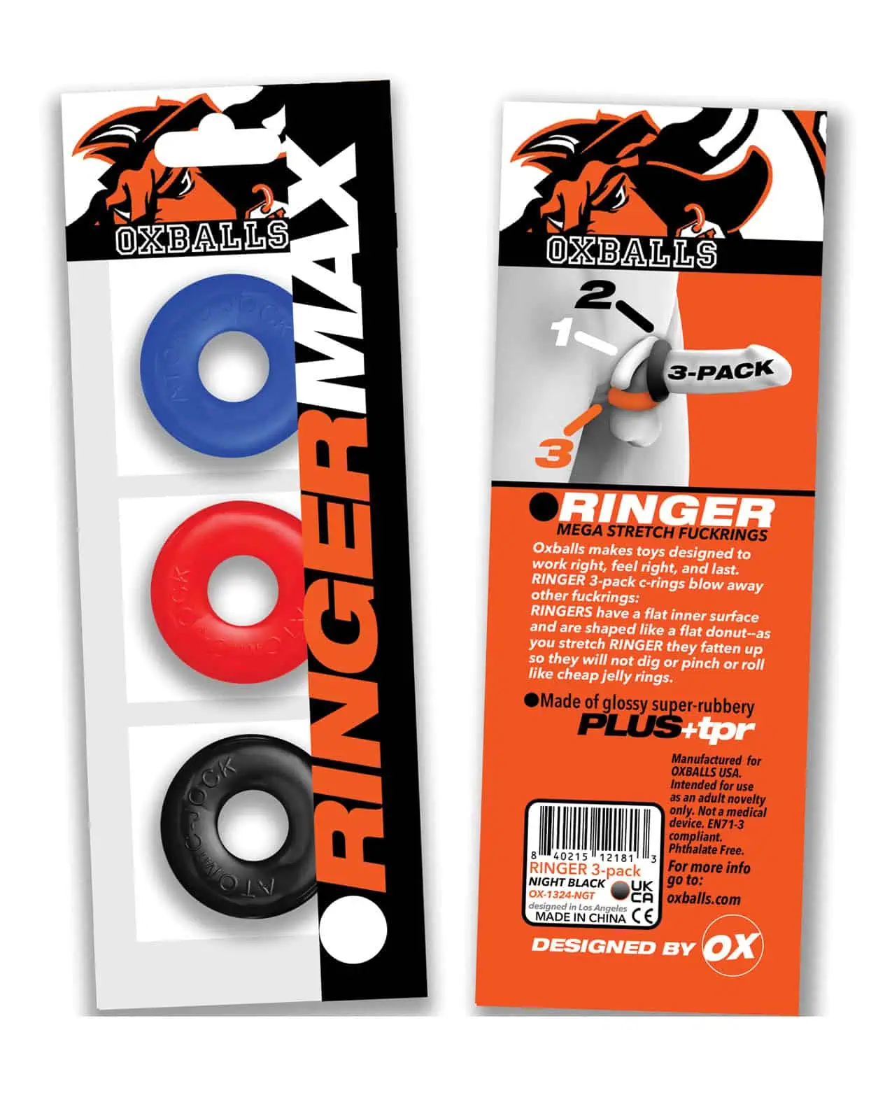 Oxballs Ringer Max 3 Pack Cockrings - Image 3