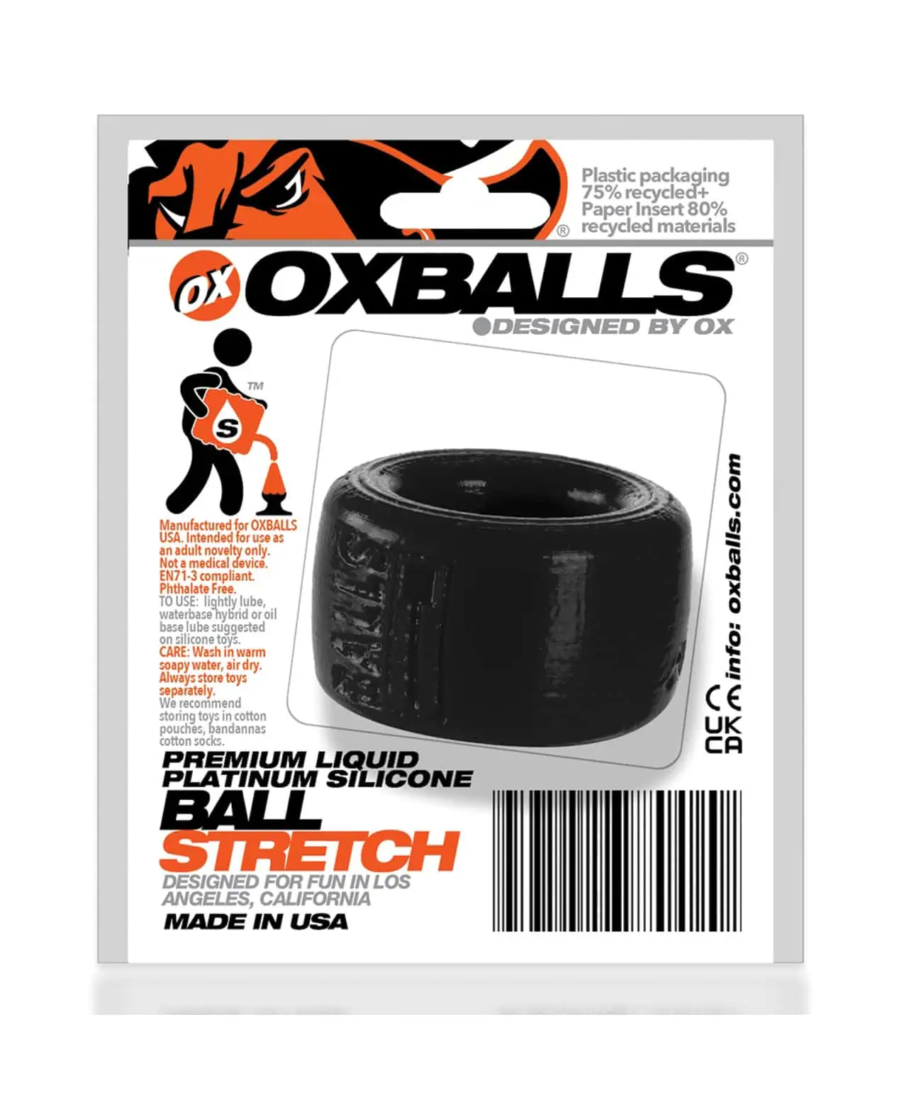 Oxballs Silicone Ball T Ball Stretcher - Black - Image 4