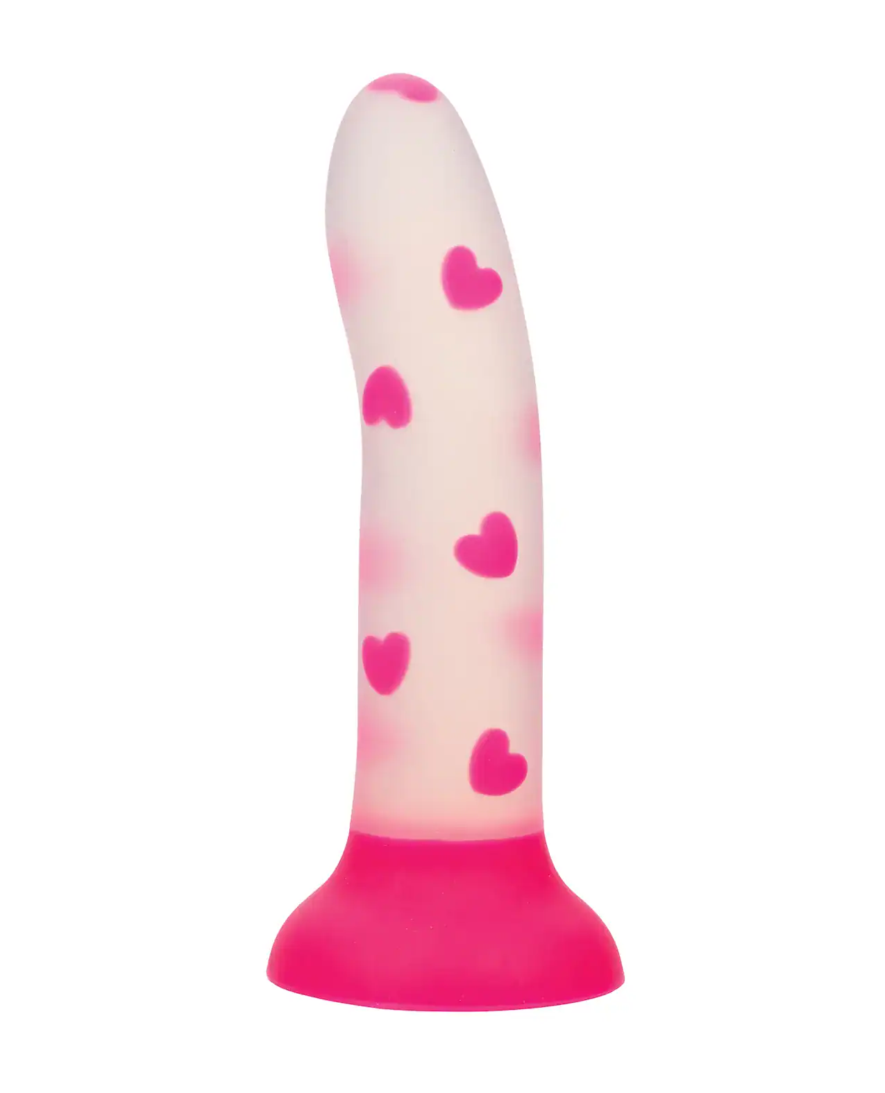 Glow Stick Heart Suction Cup Glow-in-the-Dark Dildo - Pink - Image 2