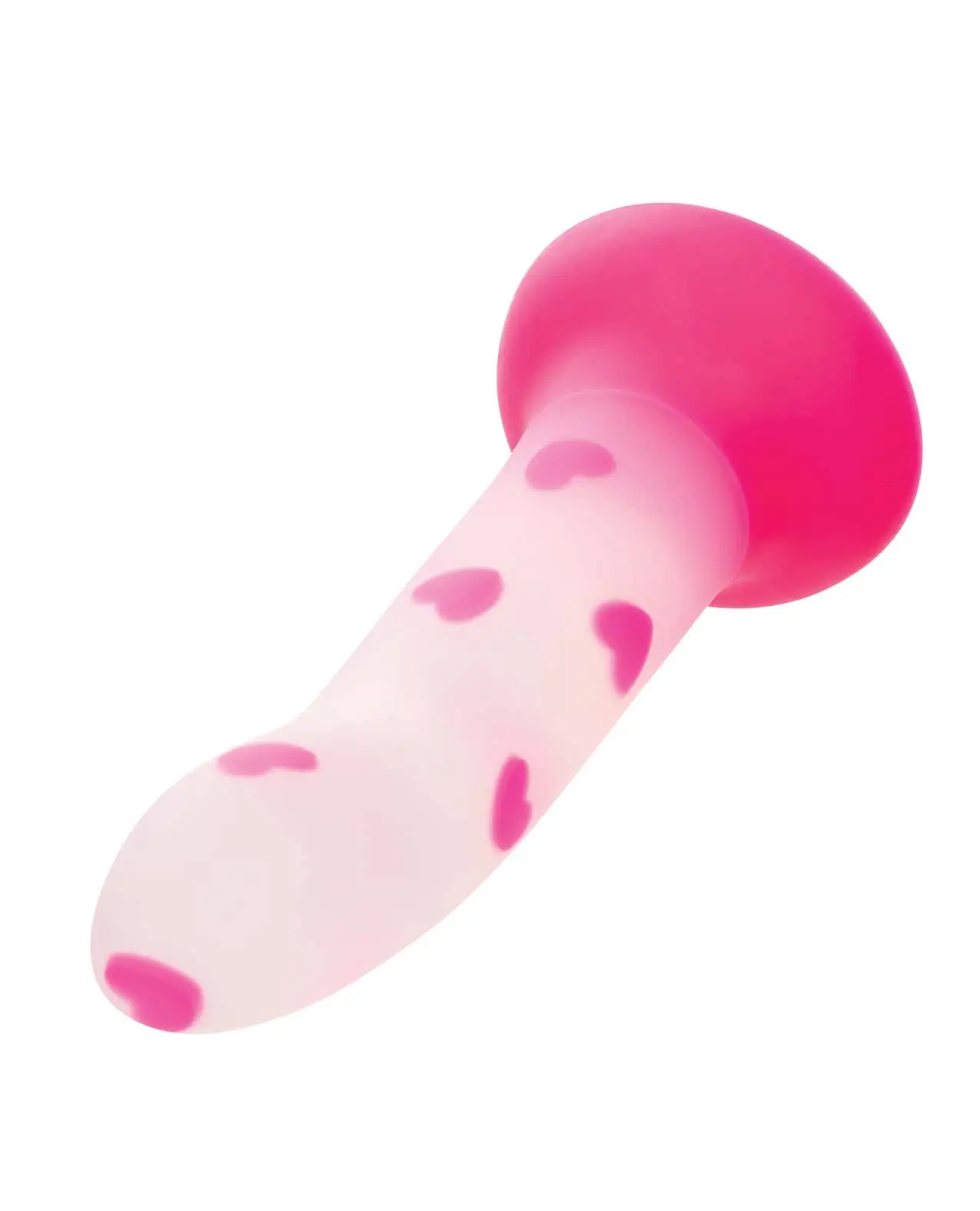 Glow Stick Heart Suction Cup Glow-in-the-Dark Dildo - Pink - Image 3