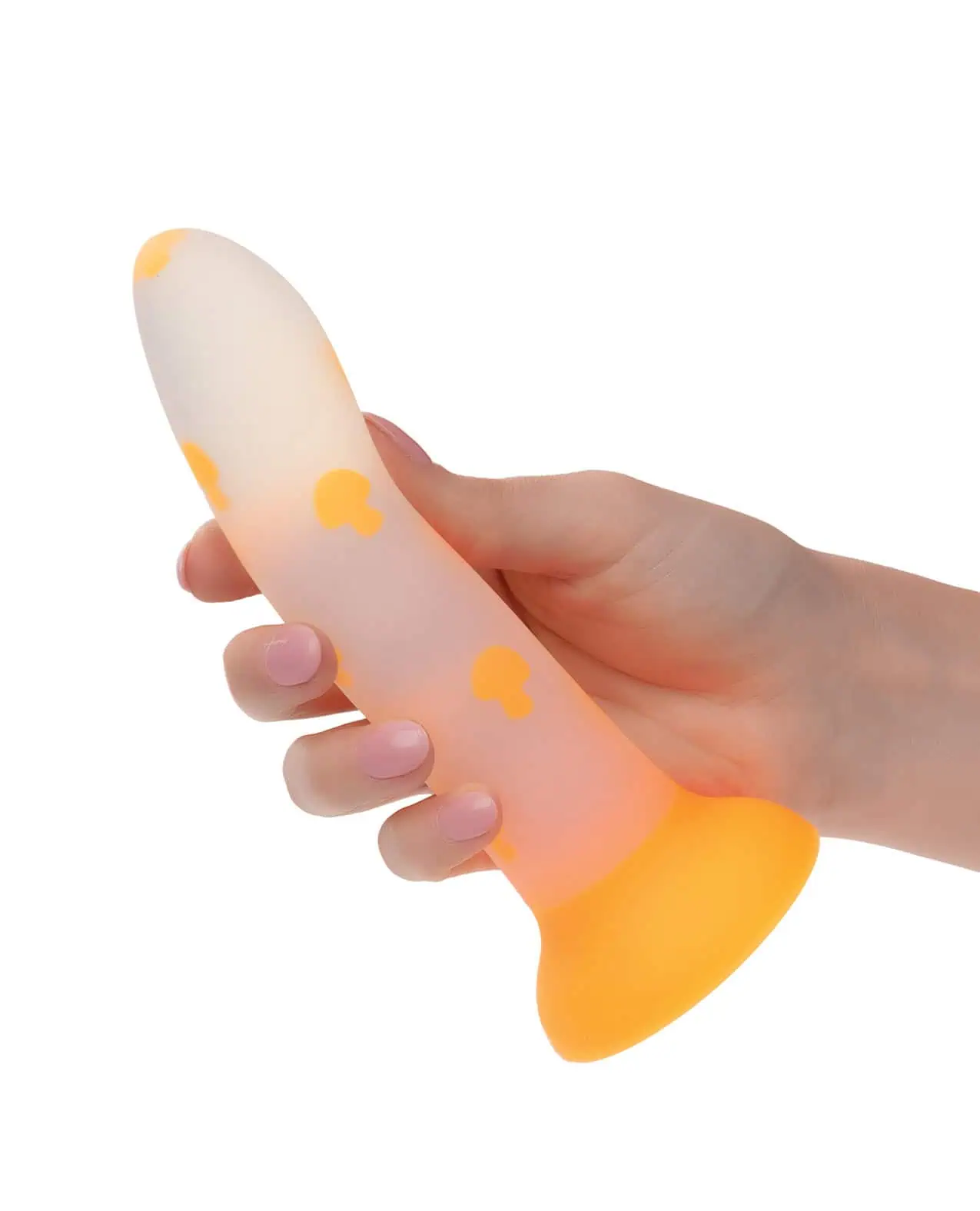 Glow Stick Mushroom Suction Cup Dildo - Gold - Image 4