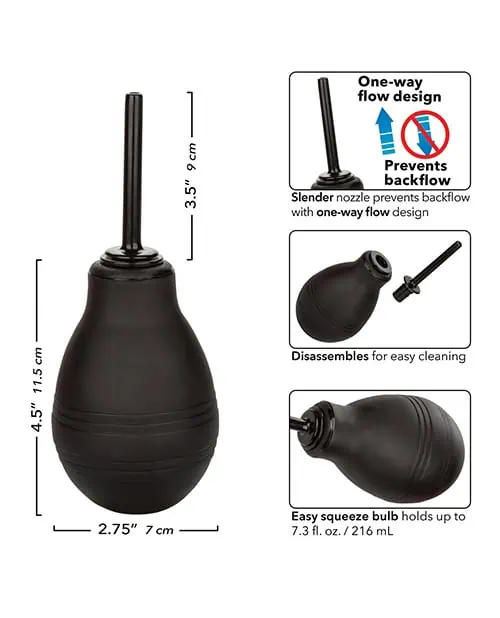 One-Way Easy Squeeze Anal Douche - Black - Image 4