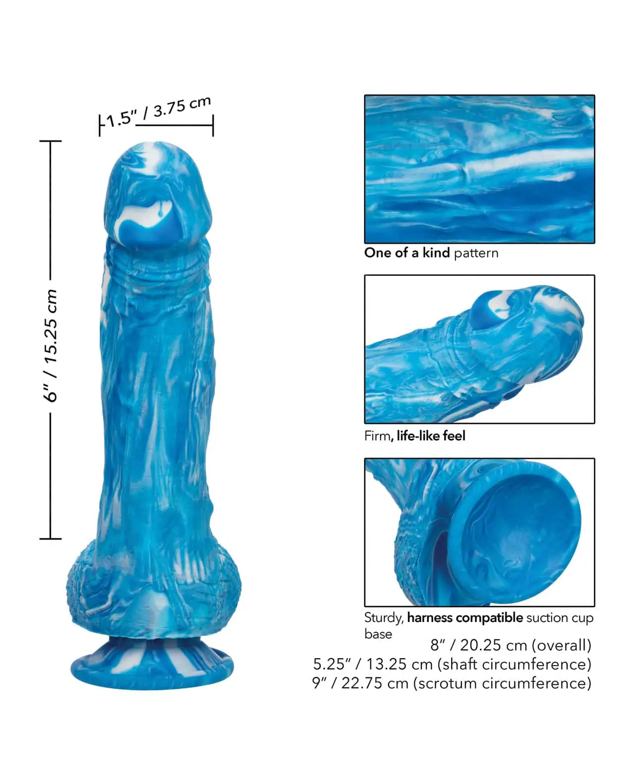 Twisted Love Twisted Silicone Dong - Blue - Image 4
