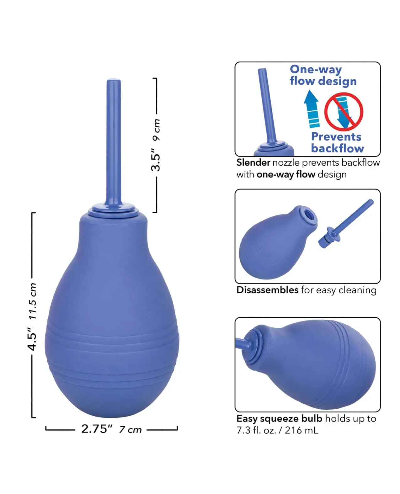 Cheeky One Way Flow Anal Douche - Purple - Image 4